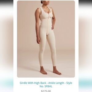 Marena Recovery Girdle With High Back- Ankle Lenght Sz S Beige